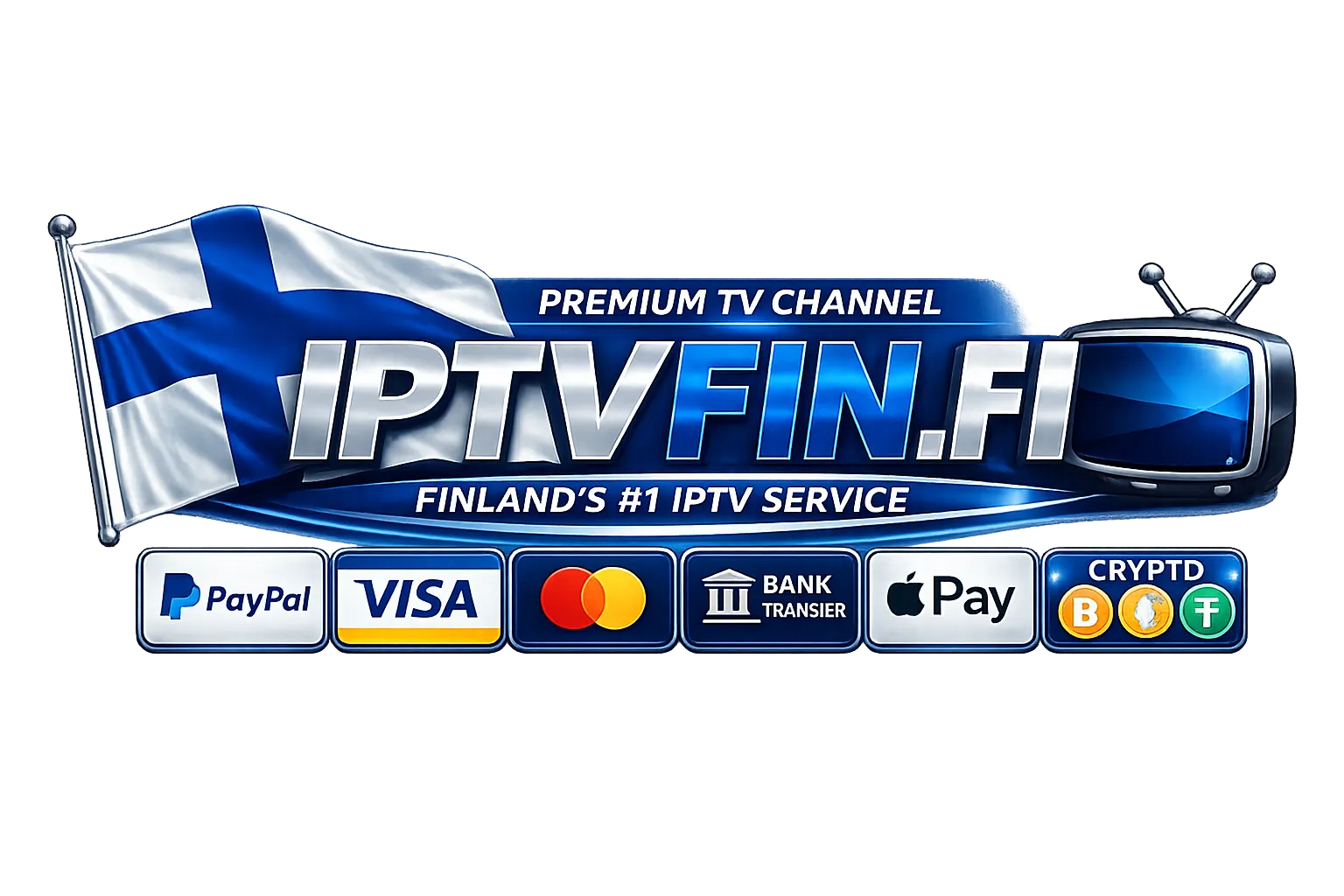Maksutavat IPTV Suomi - bank transfer, PayPal, korttimaksu ja crypto